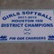 Softball Champ Board for Pin Oak Chargers