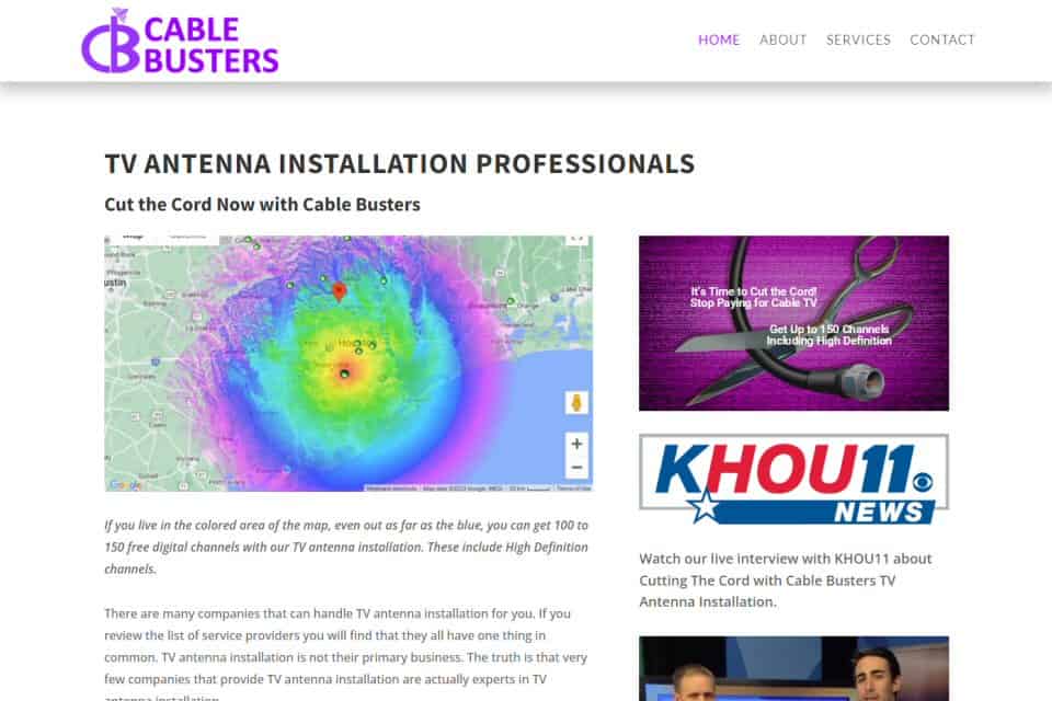 Cable Busters TV Antenna Installation by Sign Solutions