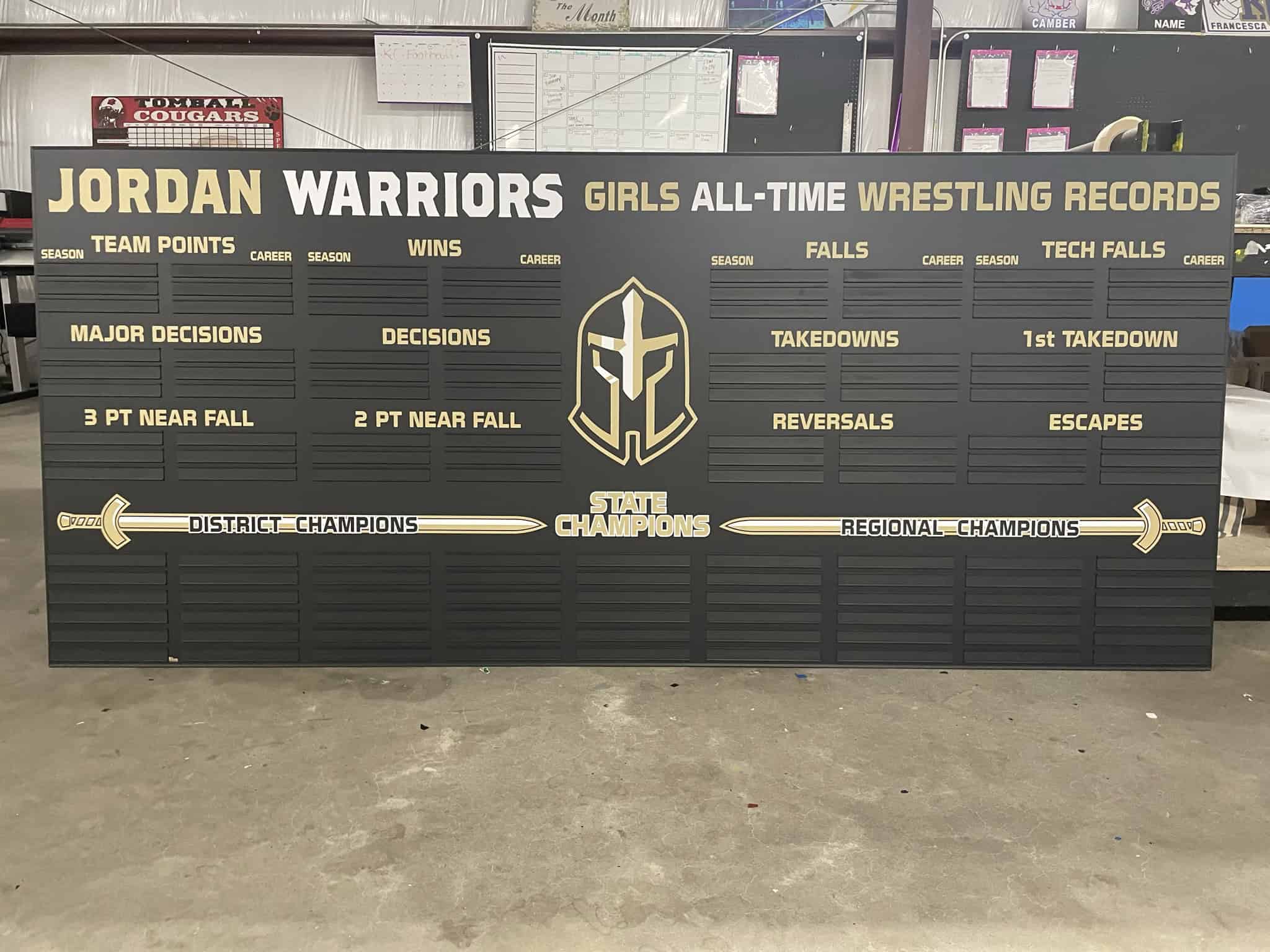 Wrestling Record Boards Wrestling Record Boards